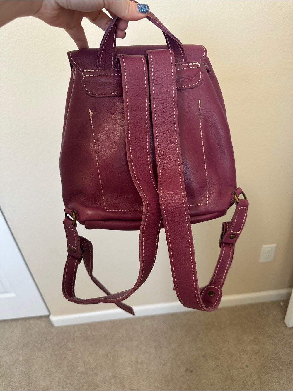 Portland Leather mulberry Backpack - Picture 3 of 4